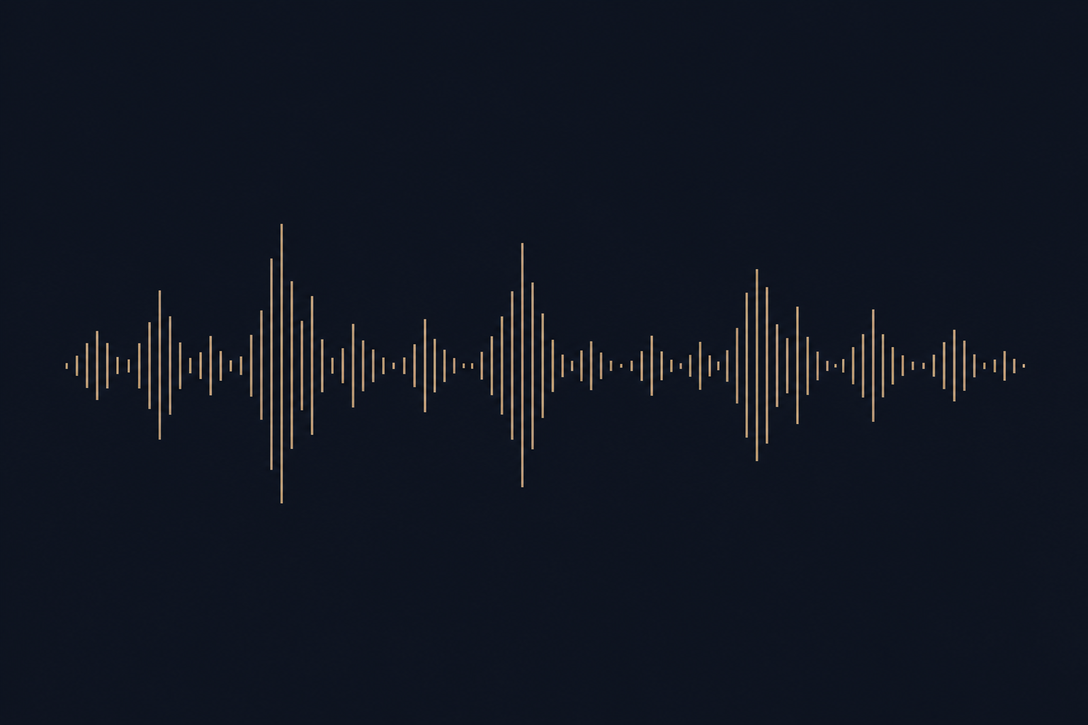 Abstract audio waveform motif introducing the Game Changers private podcast